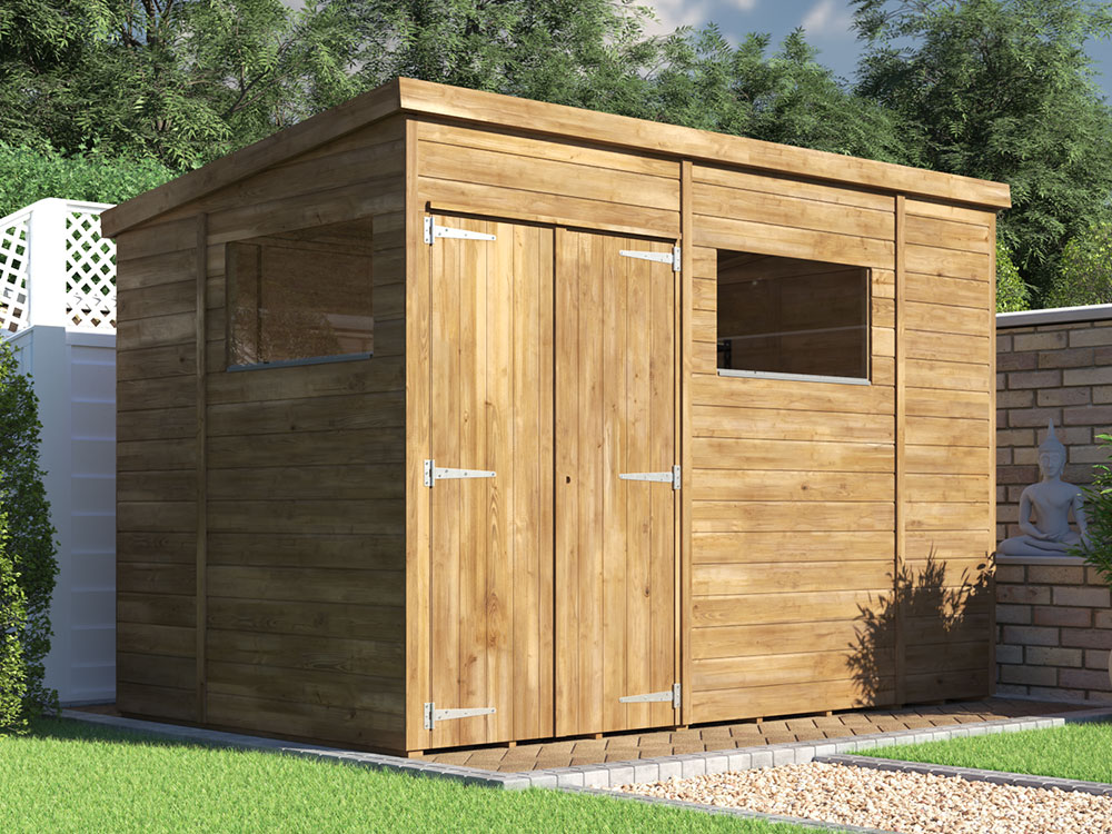 Overlord Modular Pent Shed 3m X 1 8m Dunster House