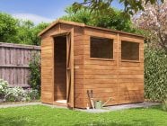Adam Pressure Treated Apex Garden Shed Wood DIY Dunster House 8 x 6