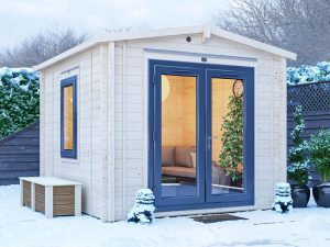 Avon Fully Insulated Log Cabin With uPVC Windows 3 x 3 Winter