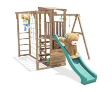 Wooden garden climbing frame for children