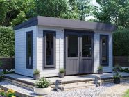 Insulated Home Office In Garden For Sale Dunster House Garden office Dominator Cabin Painted