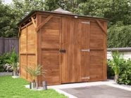 Fully enclosed hot tub shelter wooden gazebo erin dunster house pressure treated door shut