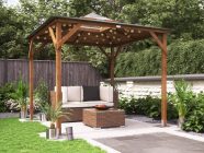 Erin Wooden Gazebo With Seating Area Dunster House 2.5 x 2.5