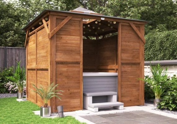 Erin Gazebo with Dome – Solid Wall Panels & Front Panel