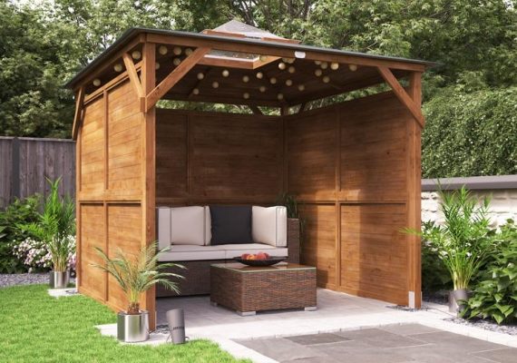 Erin Gazebo with Dome – Solid Wall Panels