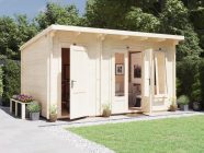 Log cabin with sideshed attached for storage evil amy dunster house flipped