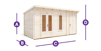 Log Cabin With Side Shed Attached
