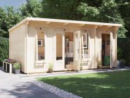 Multiroom Log Cabin For Sale With Side shed storage Evil Amy Dunster House