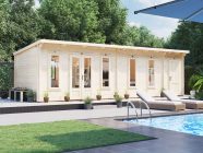 Dunster House Large Garden Log Cabin For Sale With Sideshed