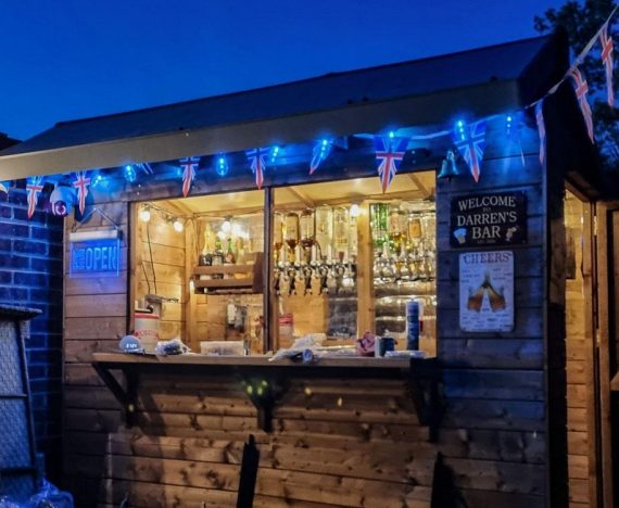 wooden garden bar pub shed