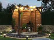 Wooden Pergola For Sale Wall Panels For Privacy Dunster House Night