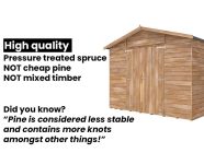 Large solid shed Wooden pressure treated high quality dunster house