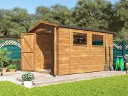 Large Wooden Shed Workshop for sale Pressure treated Dunster House Sanctuary Shed Open