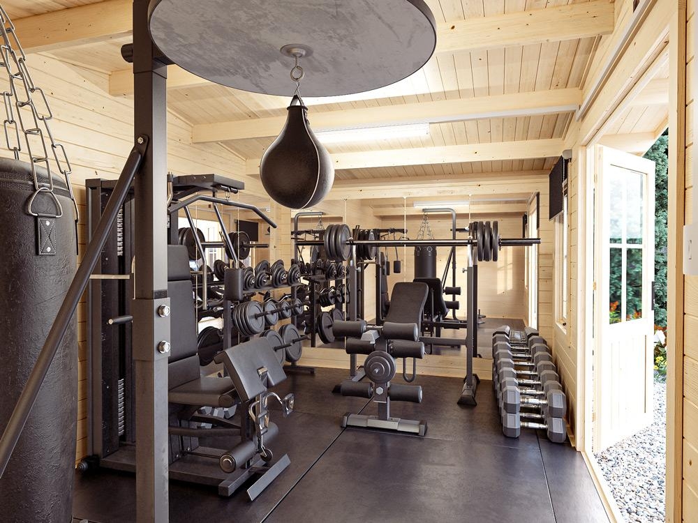 severn interior - gym log cabin