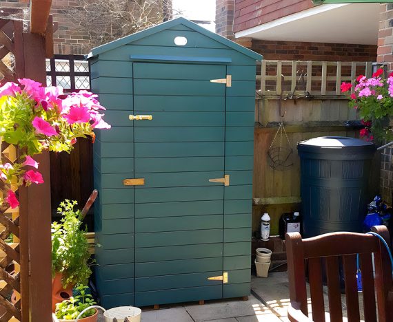 Garden Tool Shed Sentry Box Tool Storage Small Shed Wooden Dunster House Talia Customer Image