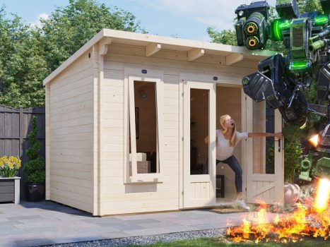 Terminator Pent Log Cabin