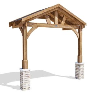 Wooden porch canopy
