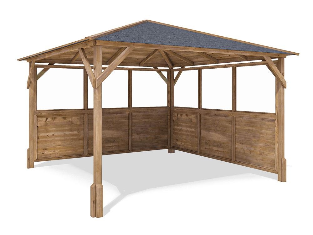 Utopia 300 Glazed Wall Gazebo 3m x 3m | Dunster House