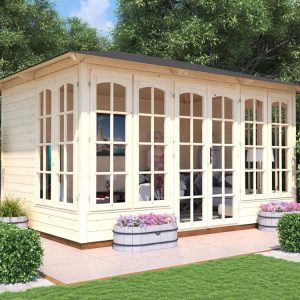 Large Summer House for garden relax Valiant Dunster House Unpainted