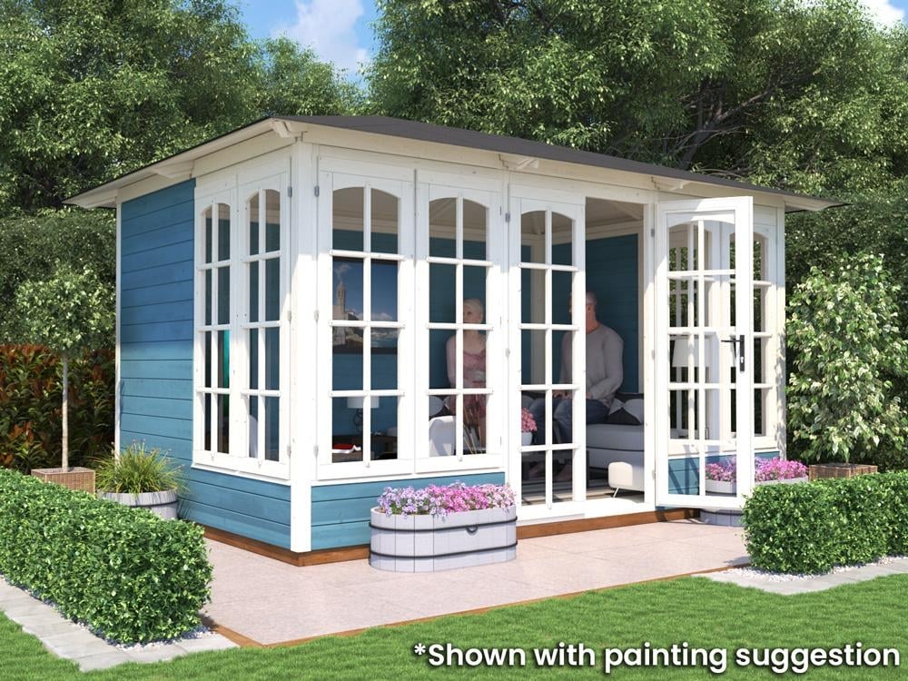 Large Summer House for garden relax Valiant Dunster House Unpainted