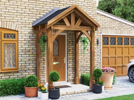 Thunderdam Wooden Porch Canopy Full Height (4 Post)