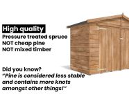 high quality pressure treated garden sheds