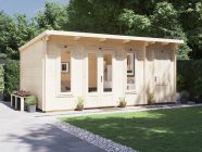 Multiroom Log Cabin For Sale With Side shed storage Evil Amy Dunster House