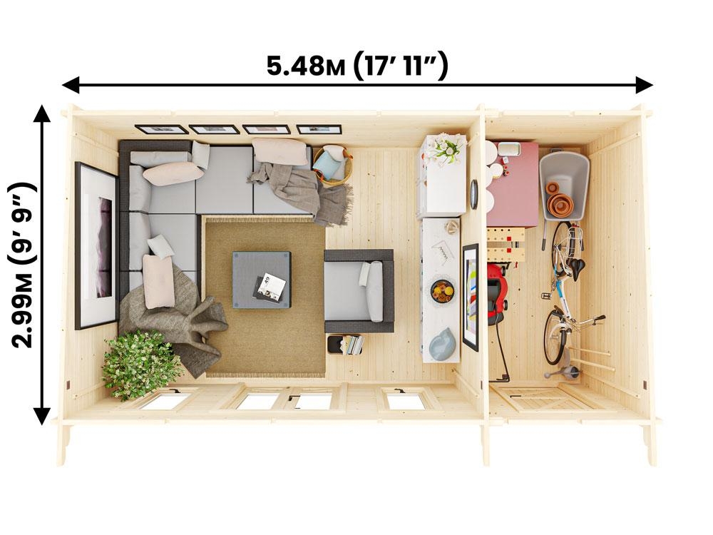 EvilAmy Multi Room Log Cabin | BuyGardenPods product image 6