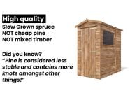 Small Wooden Garden shed for sale Pressure treated Shedrick Dunster house Heavy Duty