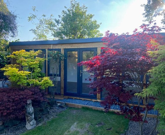 Large Garden Office with insulated walls perfect for working from home Dunster House Customer Image