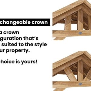 Wooden Porch Canopy Customisable Crown
