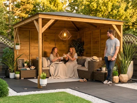 Pressure Treated Utopia 300 Walled Gazebo