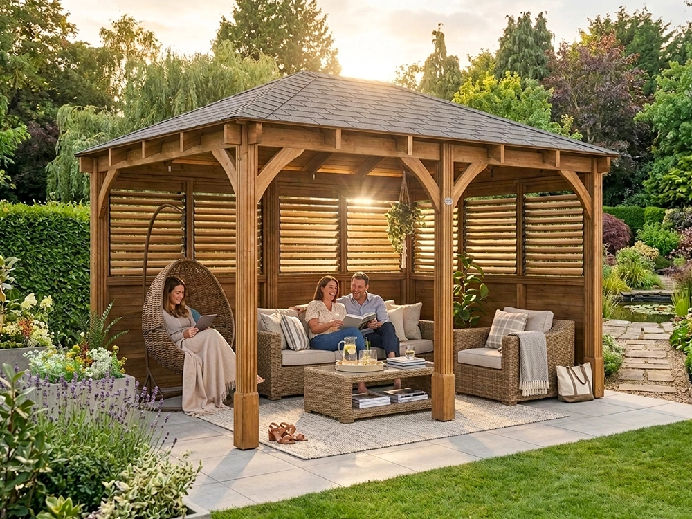 4 x 3 louvred Gazebo