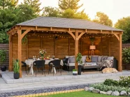 6 x 3 Gazebo with solid panels