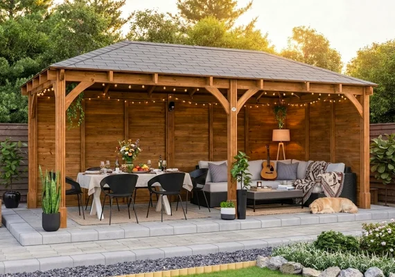 Pressure Treated Leviathan Walled Chunky Gazebo