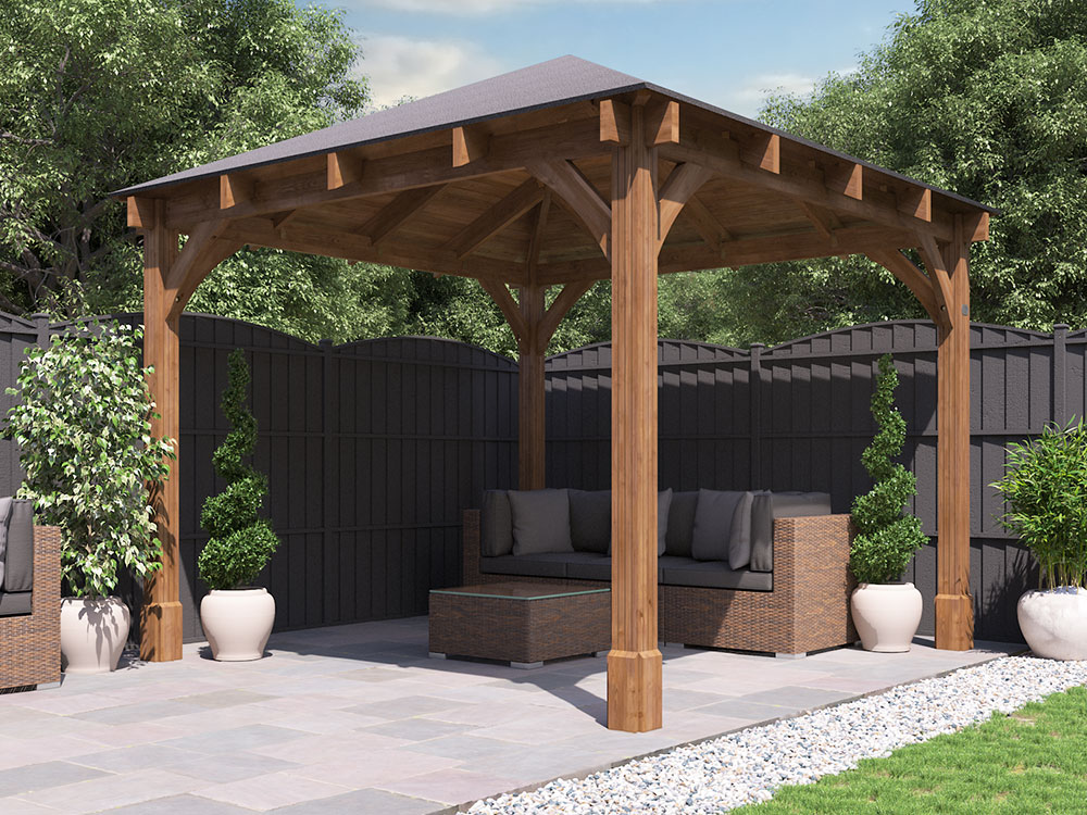 Leviathan Open Chunky Gazebo 3m x 3m | Dunster House