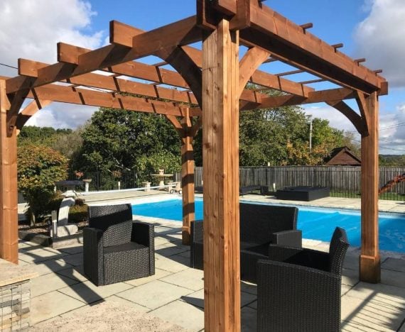 Wooden Heavy Duty Pergola Fully Pressure Treated Dunster House Leviathan Customer Image