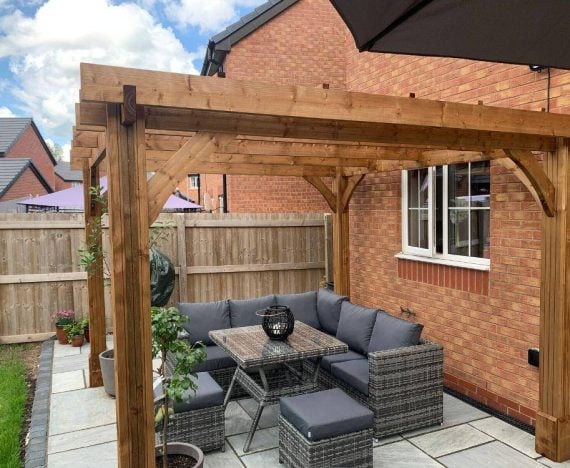 Wooden Heavy Duty Pergola Fully Pressure Treated Dunster House Leviathan Customer Image