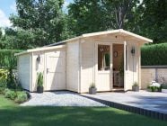 Avon Log Cabin with shed attached for storage Dunster House