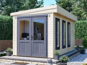 Insulated Home Office In Garden For Sale Dunster House Garden office Dominator Cabin