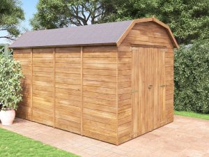 Pressure Treated Barn Style Shed with double doors dunster house