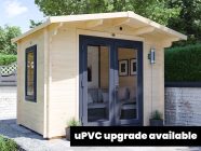 Avon Apex Log Cabin 3m x 2m Grey uPVC
