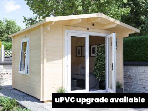Avon Log Cabin 3m x 3m White uPVC