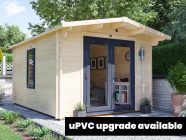 Avon Apex Log Cabin 3m x 4m Grey uPVC