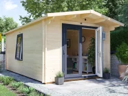 E10-Severn-uPVC-3050-Grey-Open Log Cabin