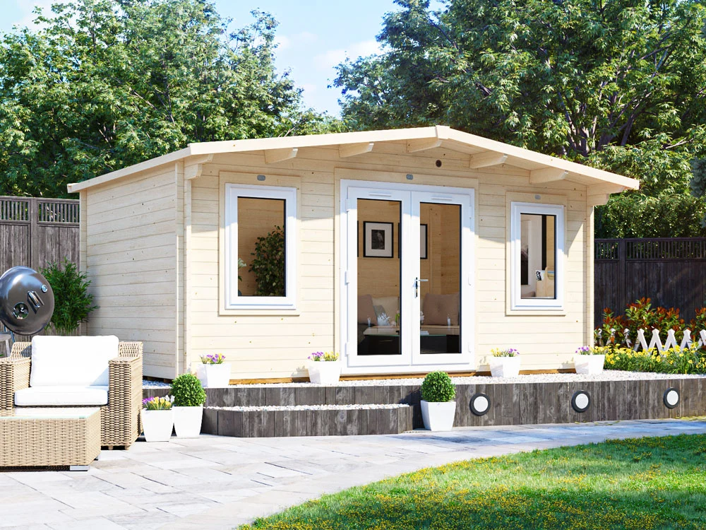 Log cabin 5 x 3 Wuth uPVC