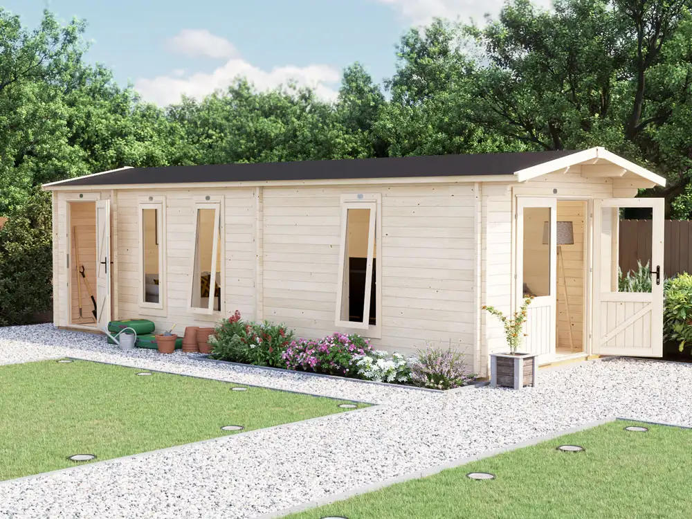 Severn SideStore Log Cabin with Extension | BuyGardenPods product image 2
