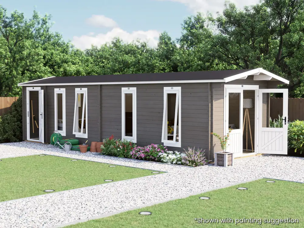 Severn Side Store Log Cabin with Extension | BuyGardenPods product image 2