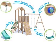 FrontierFort Climbing Frame Double Swing High Features