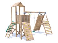 frontier fort climbing frame with slide